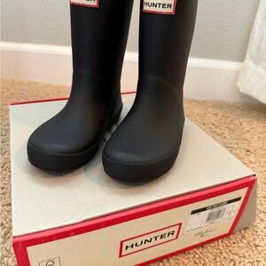 Hunter Kids Classic Black Rain Boots - Like New